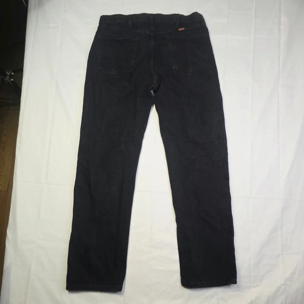 Rustler Men's Regular Fit Denim Jeans 36x32 Black Straight Leg Cotton T10